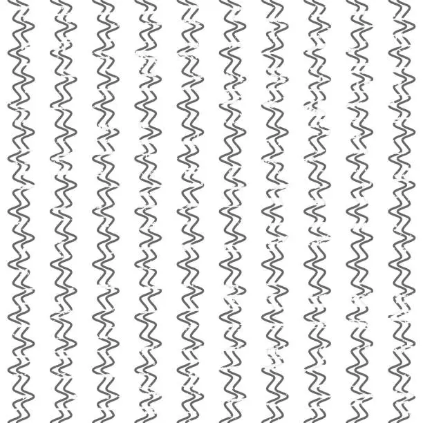 Vector illustration of Seamless vector patterns with Gray waves on a white background, textured. Wavy illustration for surface