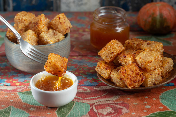 istock Tapioca dadinhos, snacks made from tapioca, coalho cheese dadinhos 1500381870