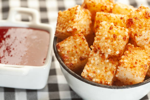 istock Tapioca dadinhos, snacks made from tapioca, coalho cheese dadinhos 1500382158