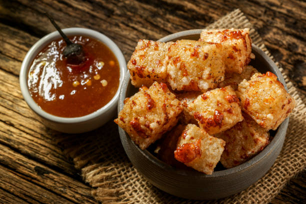 istock Tapioca dadinhos, snacks made from tapioca, coalho cheese dadinhos 1500382536