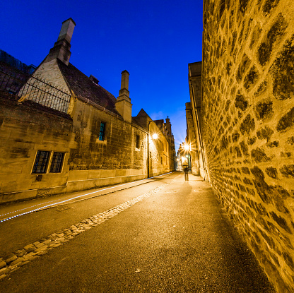 Quaint Oxford at night