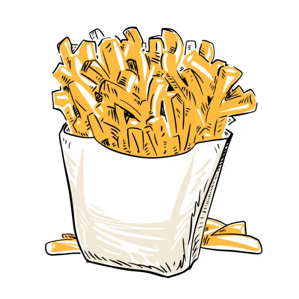 Vector illustration of French Fries Menu