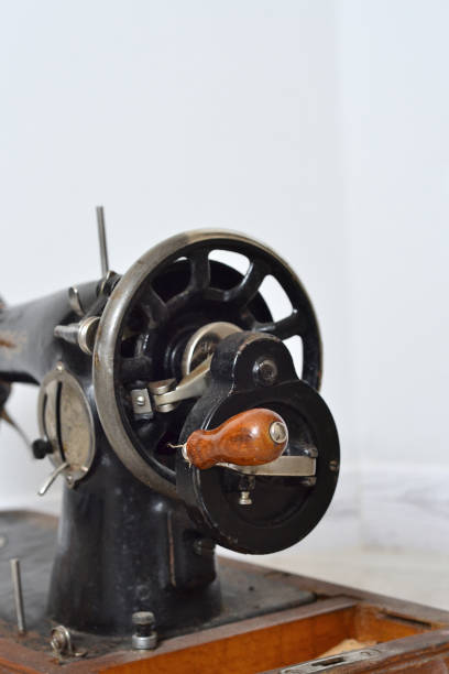 istock a large old metal sewing machine stands in a bright room 1500405925