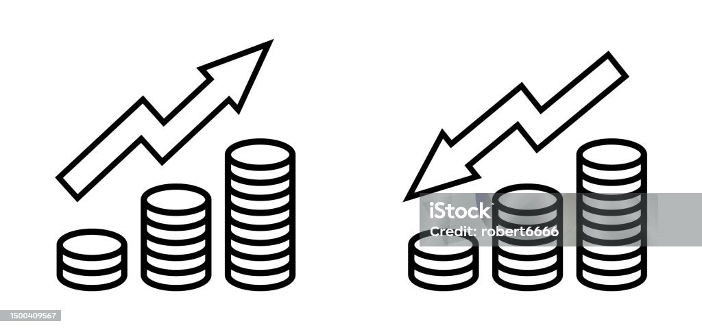 Profit Increase And Decrease Graph Stock Illustration - Download Image ...