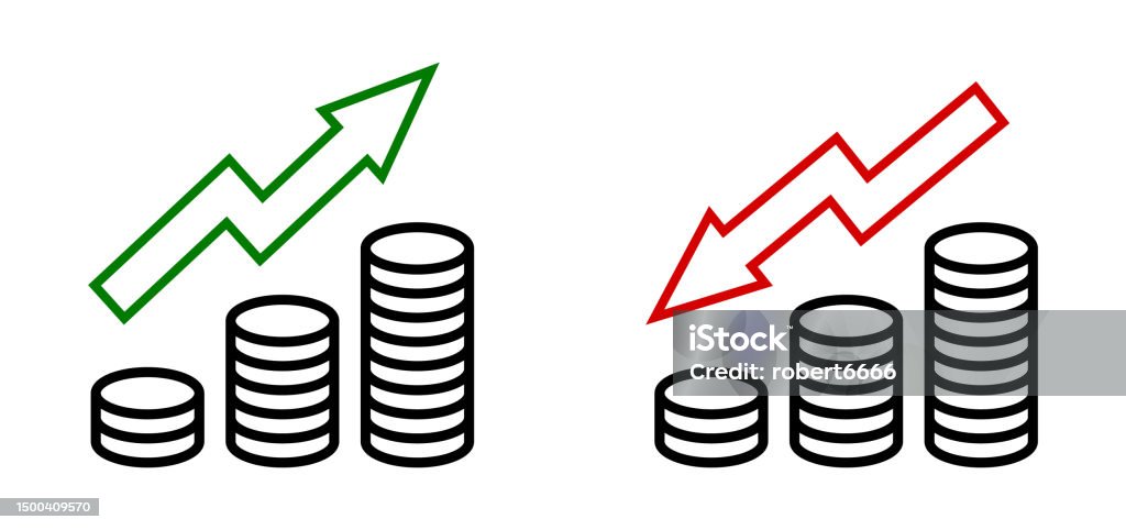 Profit Increase And Decrease Graph Stock Illustration - Download Image ...