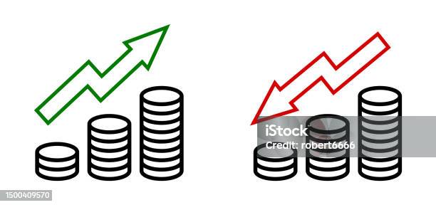 Profit Increase And Decrease Graph Stock Illustration - Download Image ...