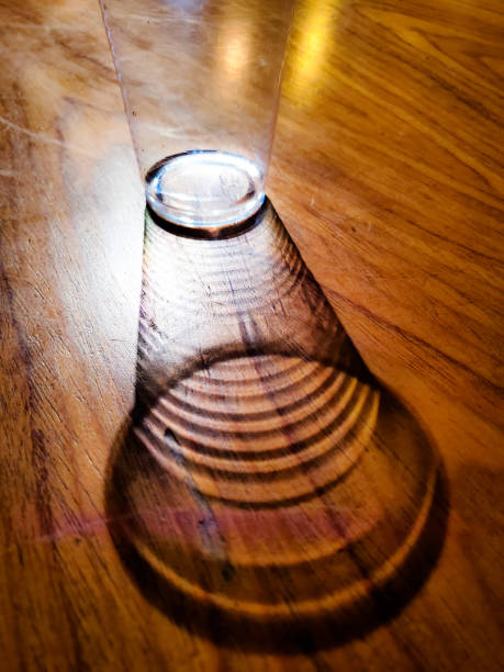 istock Shadow of a one time water glass captured by mobile camera 1500425924