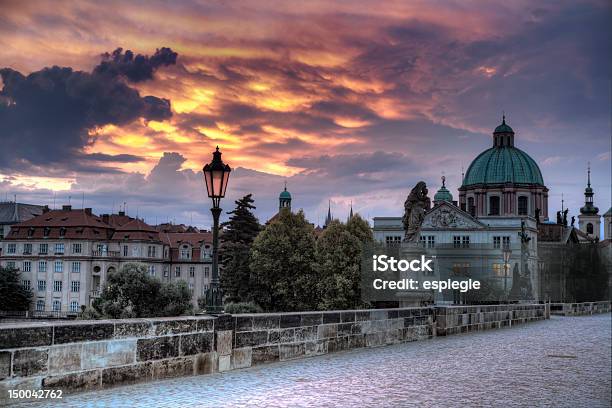 Charles Bridge Prague Czech Republic Stock Photo - Download Image Now - Bridge - Built Structure, Charles Bridge, Cityscape