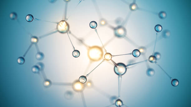 Molecular Structure. Lights Concept stock photo