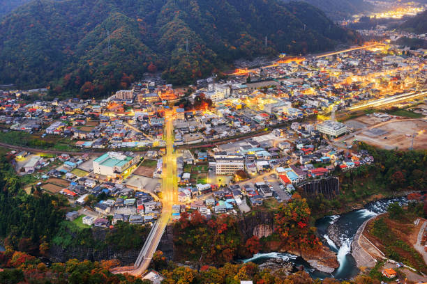 istock Otsuki, Japan From Above in Autumn 1500436540