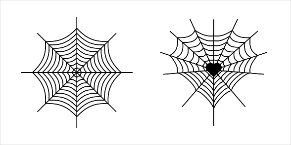 spider web element. gothic tattoo art symbol
