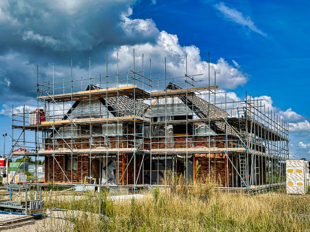 casas em um canteiro de obras - leidschendam - fotografias e filmes do acervo