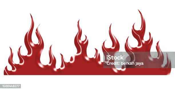 Api Merah Terisolasi Elemen Api Timbul Ilustrasi Stok - Unduh Gambar ...