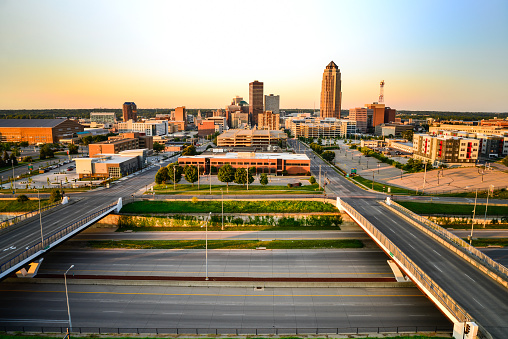 Des Moines City Skyline