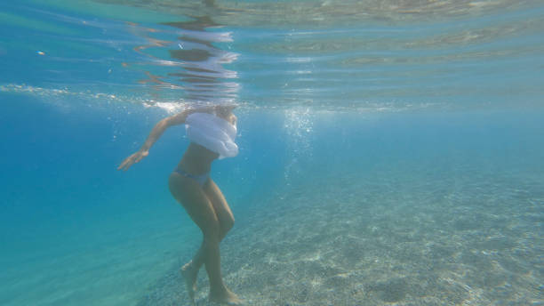 istock Young woman performs underwater ballet 1500465844