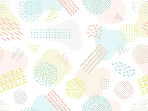 Vector illustration of Hand drawn style abstract pattern background