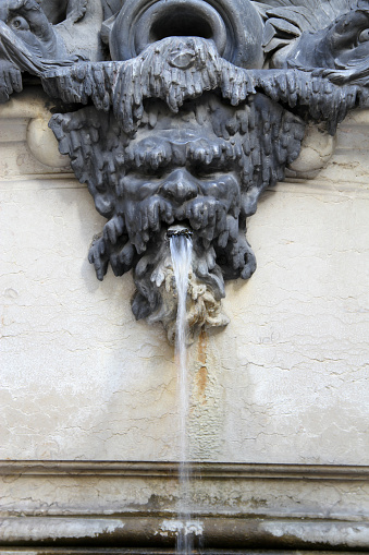Louvois Fountain in Paris, France.