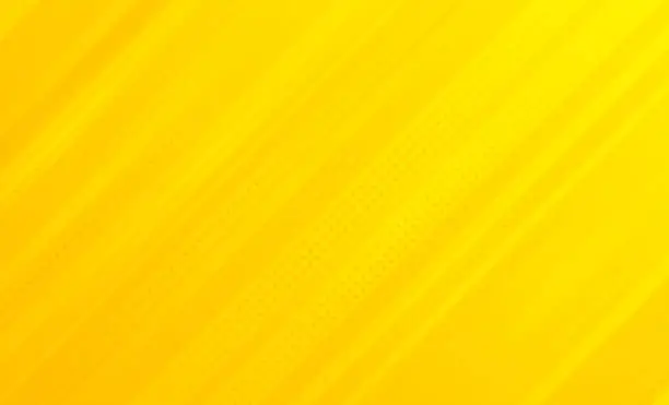 Vector illustration of Yellow half tone textured angled lines background