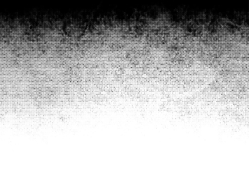 Rough black halftone circles pattern grid vector gradient illustration on white background