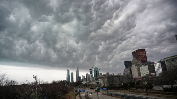 istock Chicago downtown covered by rain clouds 1500479951