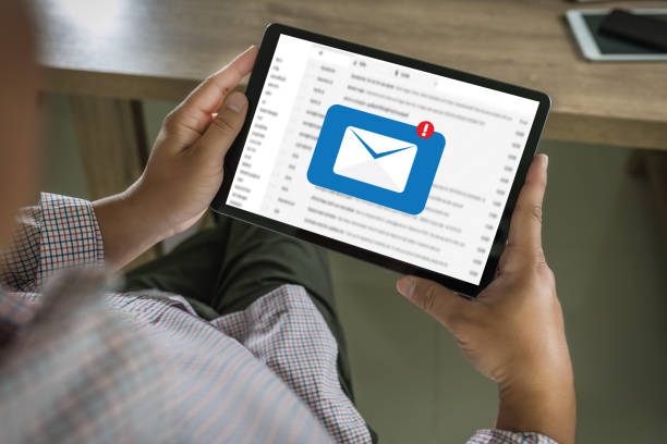 istock Mail Communication Connection message to mailing contacts phones Global Letters Concept person browsing message using media communication mailing advertisement 1500481960