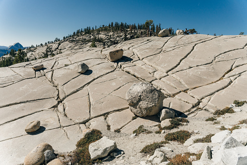 Abstract natural background of mountain granite rocks.