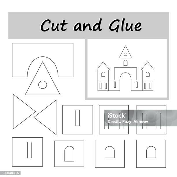 Diy Worksheet Color Cut Parts Of The Image And Glue On The Paper