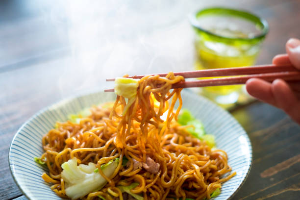 istock Yakisoba noodles on the dining table. 1500484315