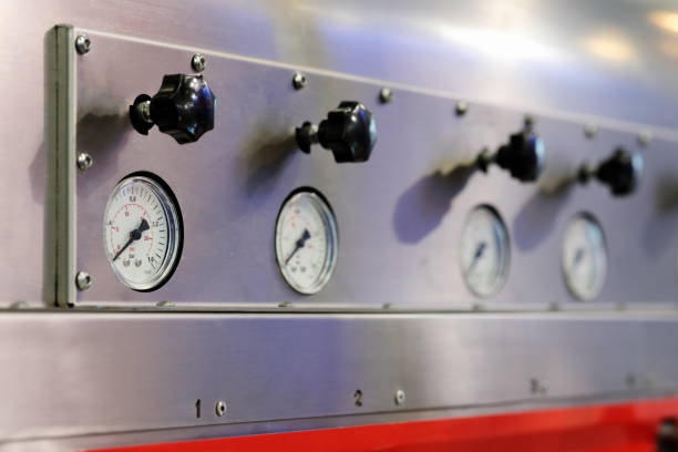 istock industrial equipment with pressure gauges 1500486203