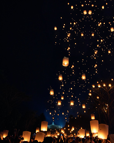 The Waisak lantern celebration is held in Borobudur Temple in 2023. This event is attended by thousands of people from all over the world. This festival promotes peace and unity around the world.