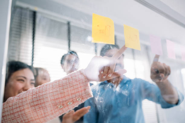 istock Group of business people working together at modern office 1500487814