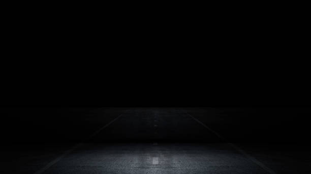 istock Dark street, asphalt abstract dark blue background, empty open dark scene neon light, spotlights The concrete floor and studio room with faint smoke float up the interior texture for display products 1500489938