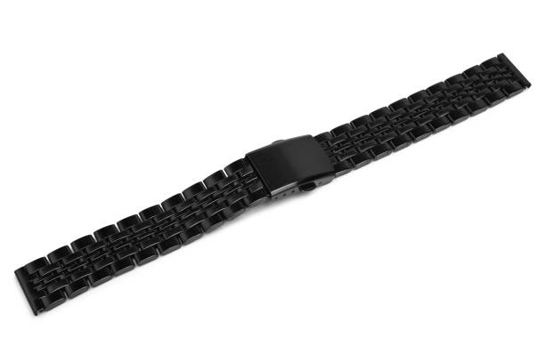 istock Black metal watch band 1500490529