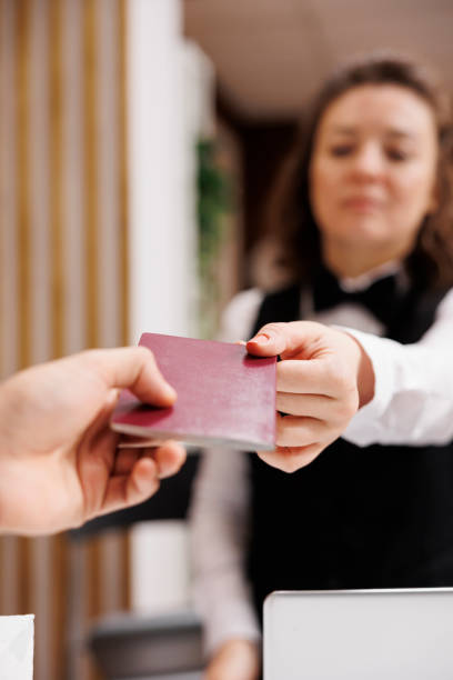 istock Guest gives passport for identification 1500493998