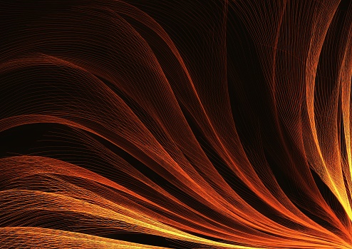 3d illustration of abstract fire flame burning in the dark with energy concept