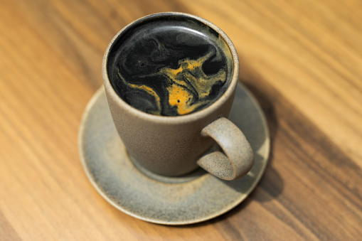 Ceramic mug isolated on a white background.