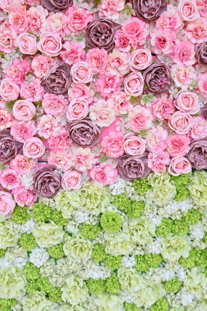istock Rose flower background material produced with artificial flowers. 1500503190