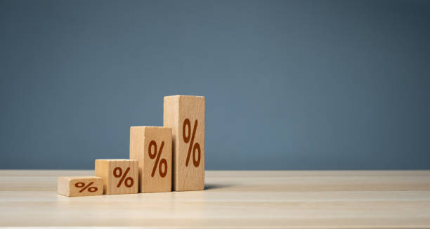 istock The upward trend in interest rates. 1500504542