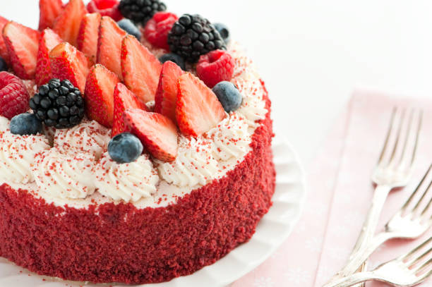 Red Velvet Cake stock photo