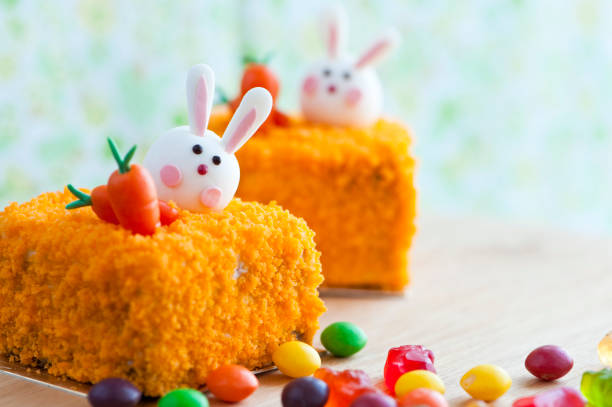 Carrot Cakes Ready for Easter stock photo