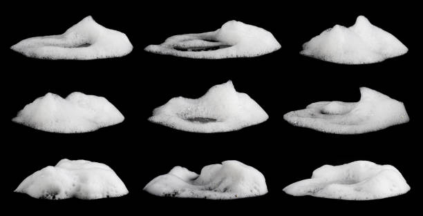 istock Combine white liquid foam from white soap. 1500505983