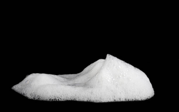 istock Collection of liquid foam cubes from soap isolated on white. 1500506195