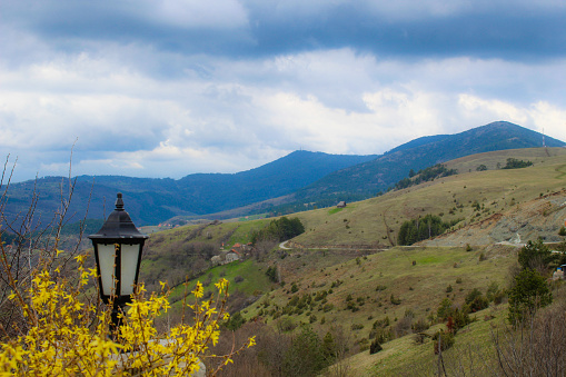 Mountain spring landscape