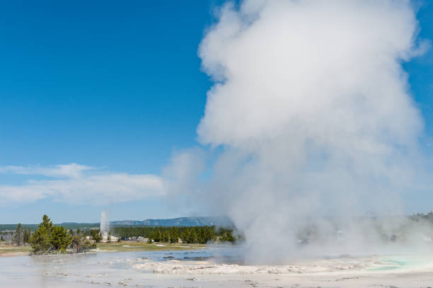 istock Geyser eruption in Yellowstone 1500510626