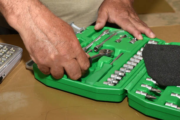 istock The man takes the key from the toolbox. 1500511298