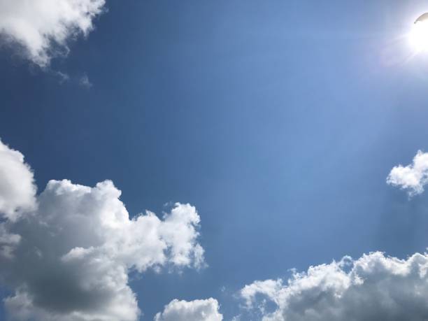 istock beautiful sky background with beauty clouds in blue sky. blue background and sun light 1500513122
