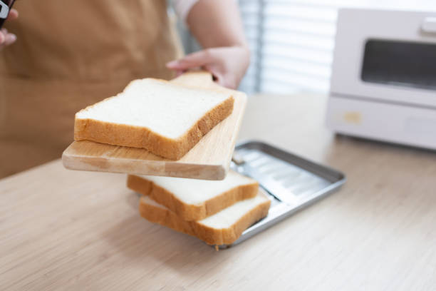 Close up of bread to be made for breakfast
