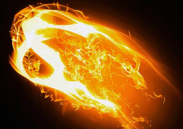 istock 3d illustration of an abstract fireball burning in the dark 1500514580