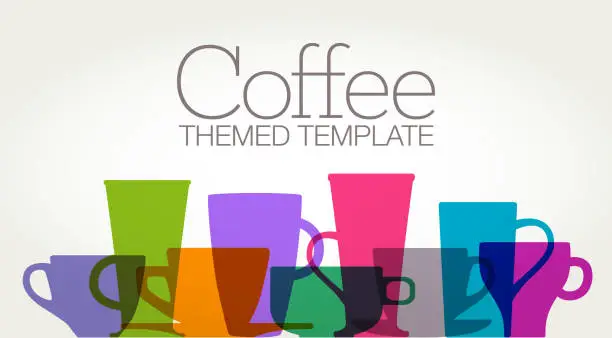 Vector illustration of Coffee Themed Template