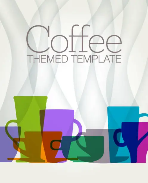 Vector illustration of Coffee Themed Template